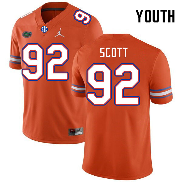 Youth #92 Sebastian Scott Florida Gators College Football Jerseys Stitched Sale-Orange